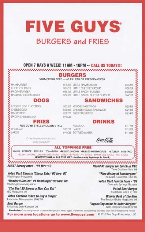 five guys burgers and fries employment|five guys menus with prices.